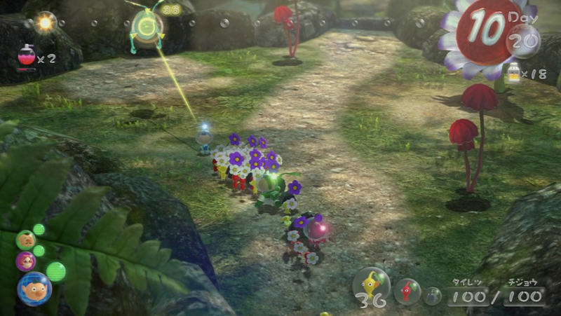 A big red pellet with a number 10, as seen in Pikmin 3, epitomizes the series creators’ confidence in easily-legible color-coded game design. It’s a style that was anything but in fashion when the series was born.